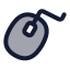 Mouse icon with duotone standard style