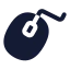 Mouse icon with solid standard style
