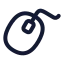 Mouse icon with stroke rounded style
