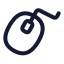 Mouse icon with stroke standard style