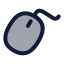 Mouse icon with duotone rounded style