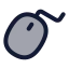 Mouse icon with duotone standard style