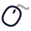 Mouse icon with twotone rounded style