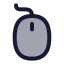 Mouse icon with duotone rounded style