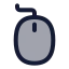 Mouse icon with duotone standard style