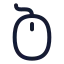 Mouse icon with stroke rounded style