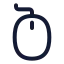 Mouse icon with stroke standard style