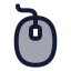 Mouse icon with duotone rounded style