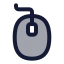 Mouse icon with duotone standard style