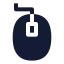 Mouse icon with solid sharp style