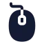 Mouse icon with solid standard style