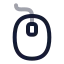 Mouse icon with twotone rounded style