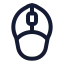 Mouse icon with stroke rounded style