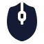 Mouse icon with solid rounded style