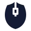 Mouse icon with solid sharp style