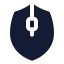 Mouse icon with solid standard style