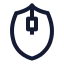 Mouse icon with stroke sharp style