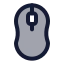 Mouse icon with duotone rounded style