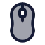 Mouse icon with duotone standard style