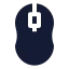 Mouse icon with solid sharp style
