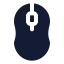 Mouse icon with solid standard style