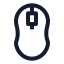 Mouse icon with stroke sharp style