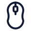Mouse icon with stroke standard style
