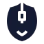 Mouse icon with solid sharp style