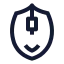 Mouse icon with stroke sharp style
