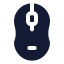 Mouse icon with solid standard style