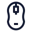 Mouse icon with stroke sharp style