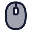 Mouse icon with duotone standard style