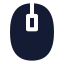 Mouse icon with solid sharp style