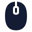 Mouse icon with solid standard style