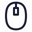 Mouse icon with stroke sharp style