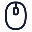 Mouse icon with stroke standard style
