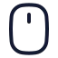 Mouse icon with stroke rounded style
