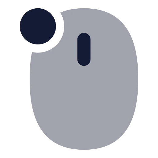Mouse Left Icon in Bulk Rounded style