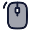 Mouseleftclick icon with duotone standard style