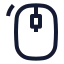 Mouseleftclick icon with stroke sharp style