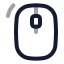 Mouseleftclick icon with twotone rounded style