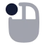 Mouseleftclick icon with bulk rounded style