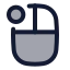 Mouseleftclick icon with duotone rounded style