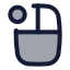 Mouseleftclick icon with duotone standard style