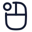 Mouseleftclick icon with stroke rounded style