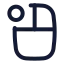 Mouseleftclick icon with stroke standard style