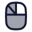 Mouseleftclick icon with duotone rounded style