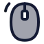 Mouseleftclick icon with duotone standard style