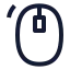 Mouseleftclick icon with stroke sharp style