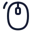 Mouseleftclick icon with stroke standard style